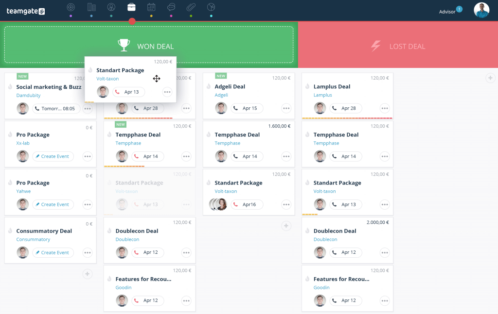 Pardavimų valdymo CRM sistema | Teamgate Pardavimų CRM
